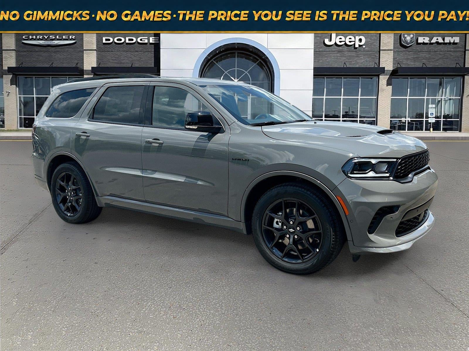 2026 Dodge Durango DURANGO GT PLUS AWD HEMI V8 in Destroyer Gray Clear-Coat Exterior Paint — front three-quarter view