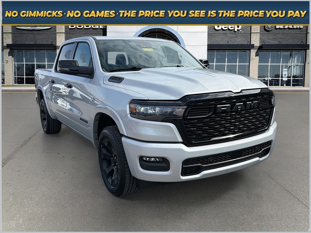 2026 RAM Ram 1500 RAM 1500 BIG HORN CREW CAB 4X4 5'7' BOX in Silver Zynith Exterior Paint — front three-quarter view