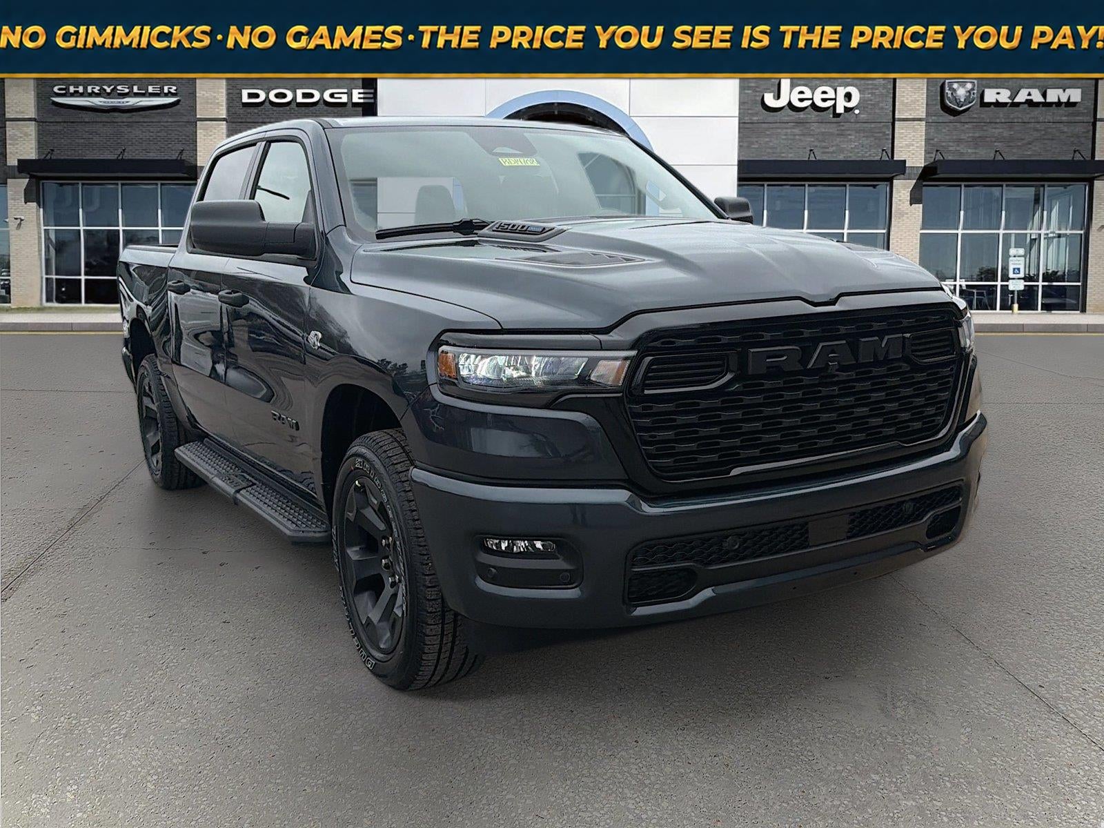 2026 RAM Ram 1500 RAM 1500 EXPRESS CREW CAB 4X4 5'7' BOX in Forged Blue Metallic Exterior Paint — front three-quarter view