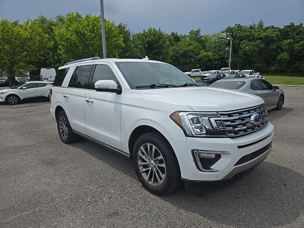 2018 Ford Expedition Limited in Oxford White — front three-quarter view