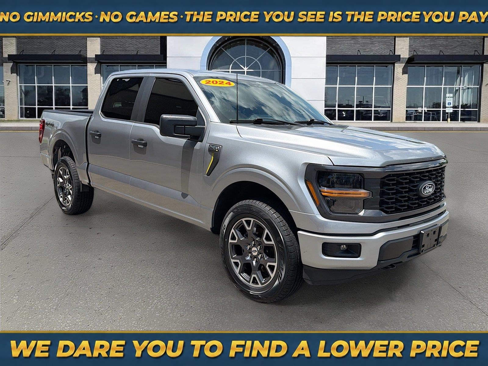 2024 Ford F-150 STX in Silver Metallic — front three-quarter view