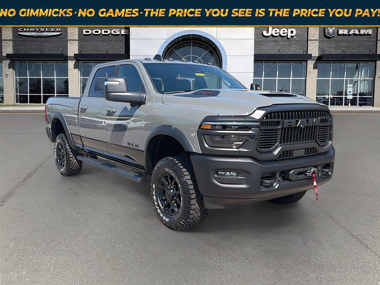 2026 RAM Ram 2500 RAM 2500 POWER WAGON CREW CAB 4X4 6'4' BOX in Ceramic Gray Clear-Coat Exterior Paint — front three-quarter view