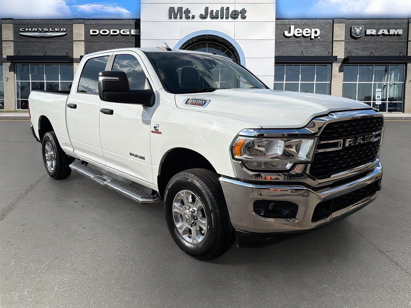 2023 RAM 2500 Big Horn Crew Cab 4x4 6'4' Box in Bright White Clearcoat — front three-quarter view