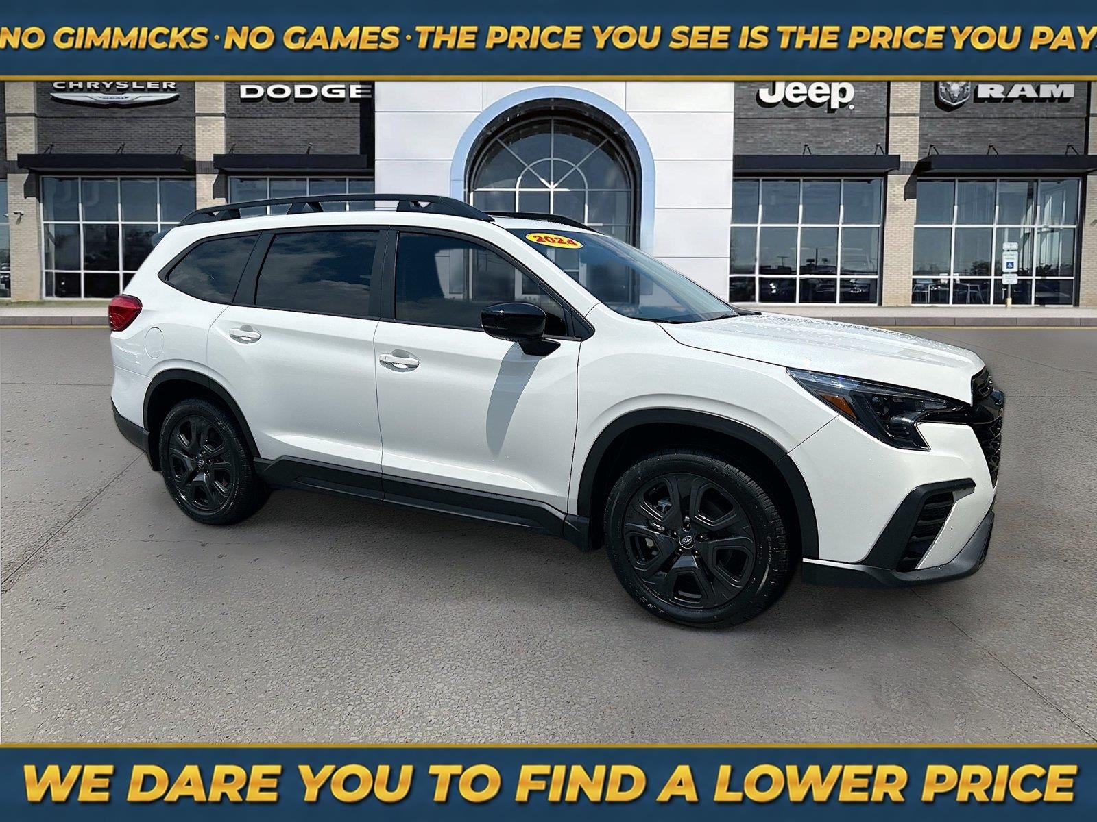 2024 Subaru Ascent Onyx Edition 7-Passenger in Crystal White Pearl — front three-quarter view