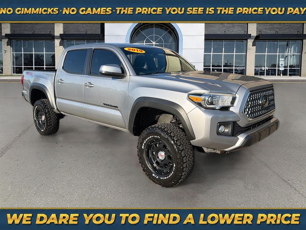 2019 Toyota Tacoma TRD Off Road in Silver Sky Metallic — front three-quarter view