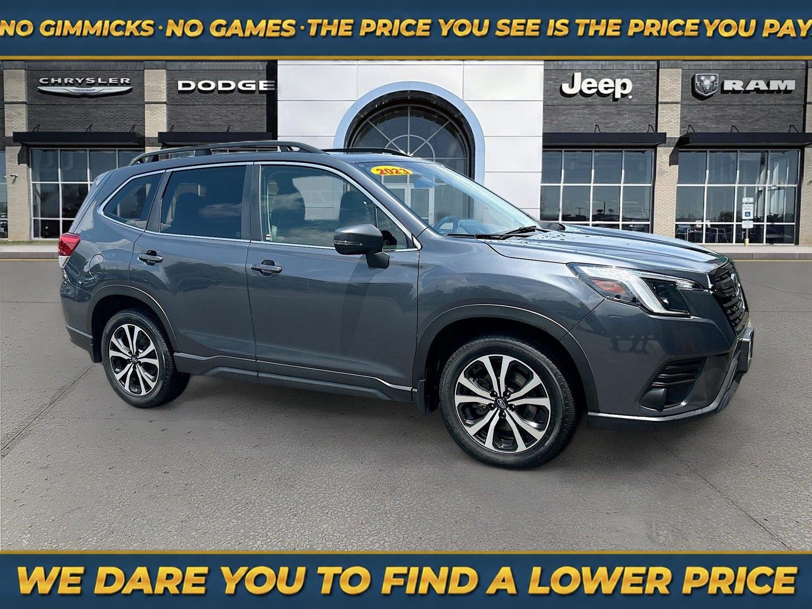 2023 Subaru Forester Limited in Magnetite Gray Metallic — front three-quarter view
