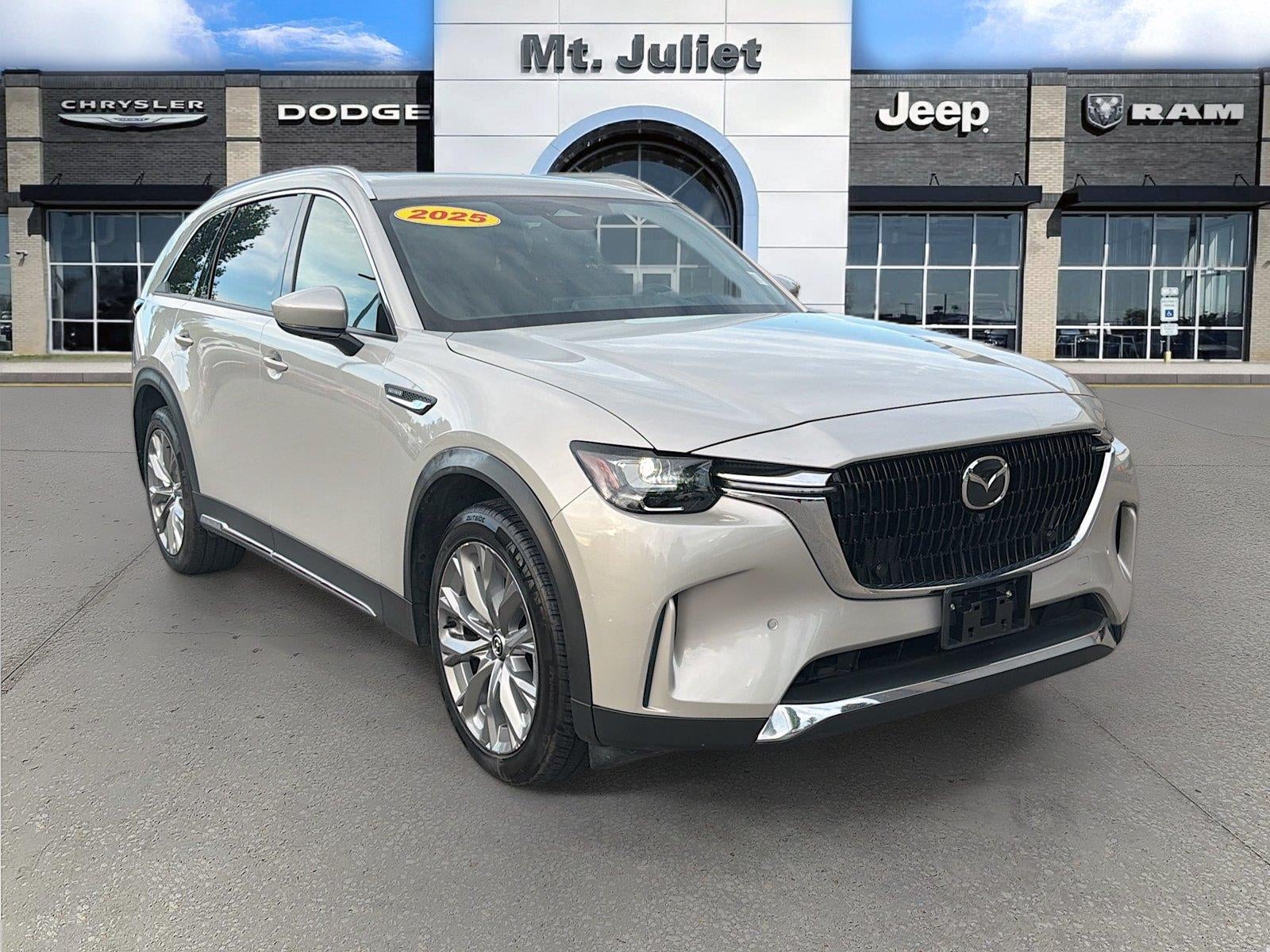 2025 Mazda Mazda CX-90 3.3 Turbo Premium Plus Package in Platinum Quartz — front three-quarter view