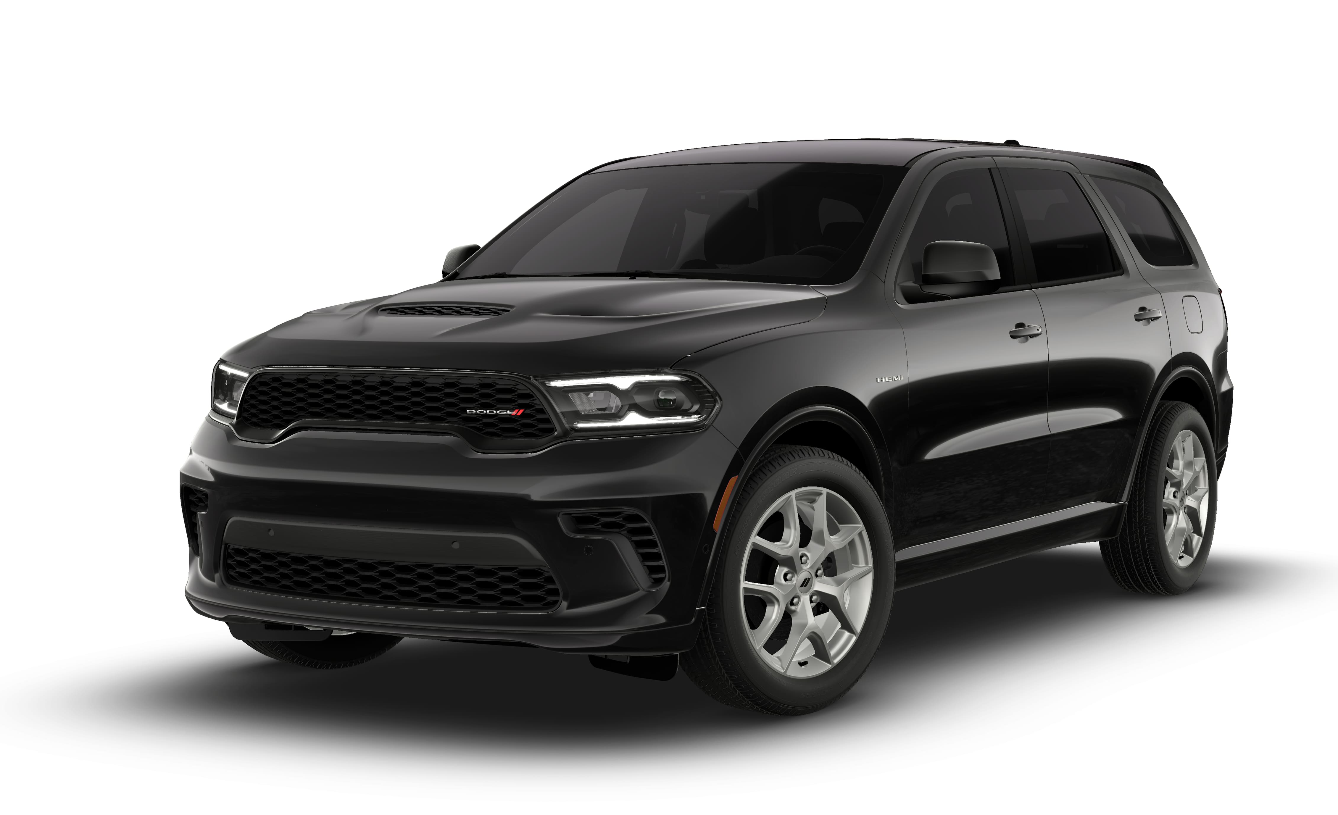 2026 Dodge Durango DURANGO GT AWD HEMI V8 in Diamond Black Clear-Coat Exterior Paint — front three-quarter view